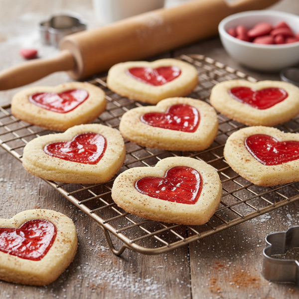 Cinnamon Heart Stained Glass Cookies recipe