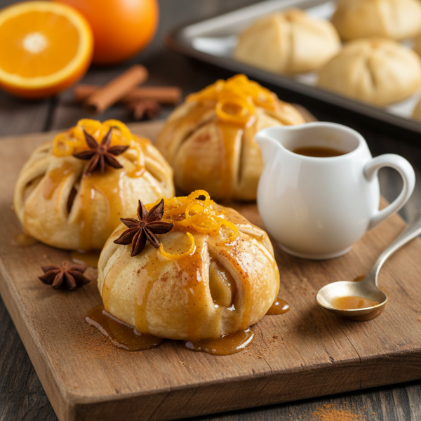 Cinnamon Orange Glazed Apple Dumplings recipe