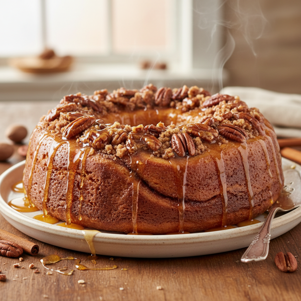 Cinnamon Pecan Honey Bun Delight Cake recipe