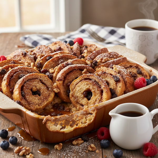 Cinnamon Raisin Bagel French Toast Bake recipe