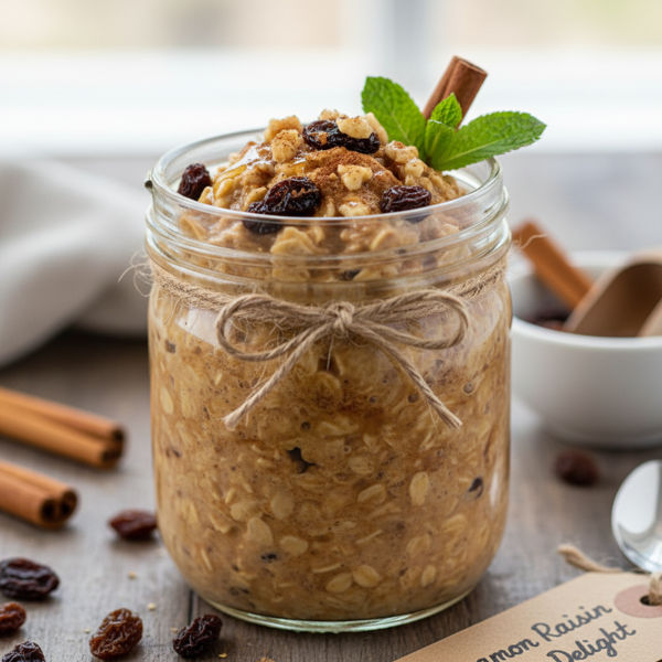 Cinnamon Raisin Delight Overnight Oats recipe