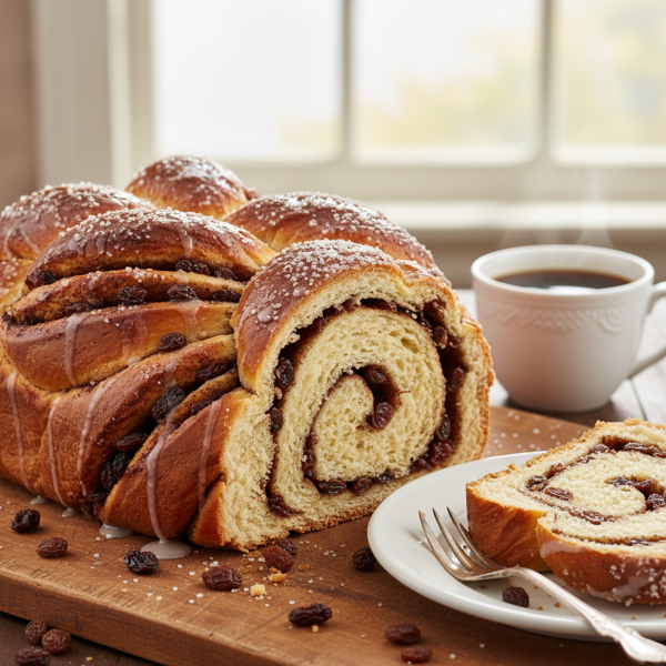 Cinnamon Raisin Swirl Challah Delight recipe