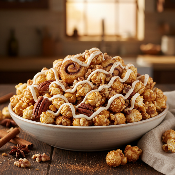 Cinnamon Roll Delight Popcorn recipe