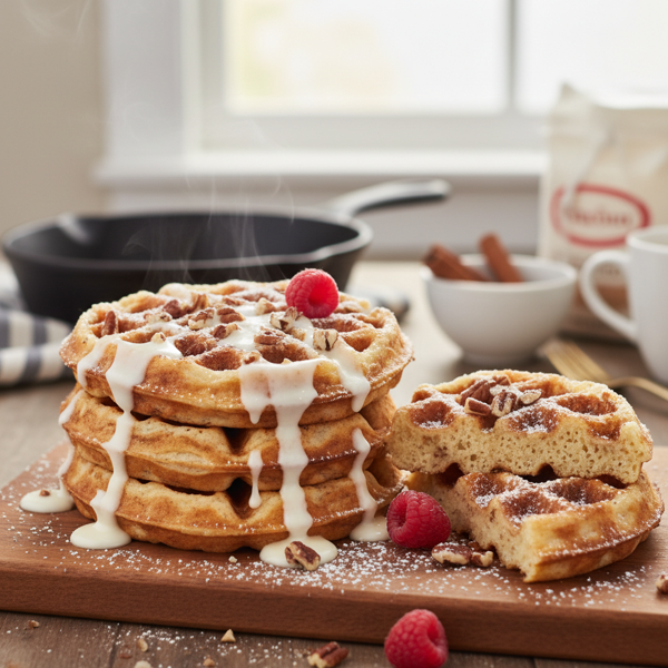 Cinnamon Roll Waffle Delights recipe