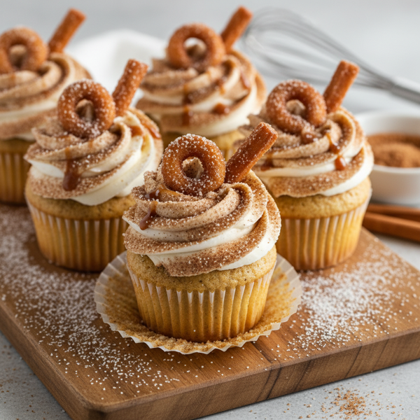 Cinnamon Sugar Churro Cupcakes recipe