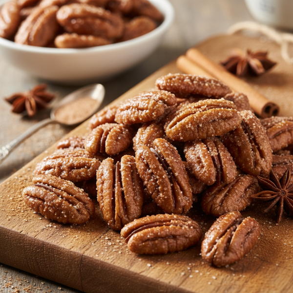 Cinnamon Sugar Glazed Pecans recipe