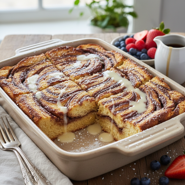 Cinnamon Swirl Baked French Toast Casserole recipe