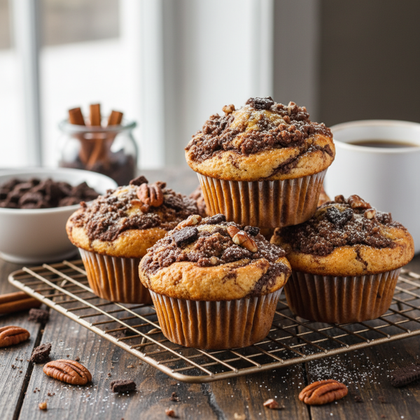 Cinnamon Swirl Dirt Bomb Muffins recipe