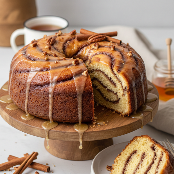 Cinnamon Swirl Honey Bun Cake recipe