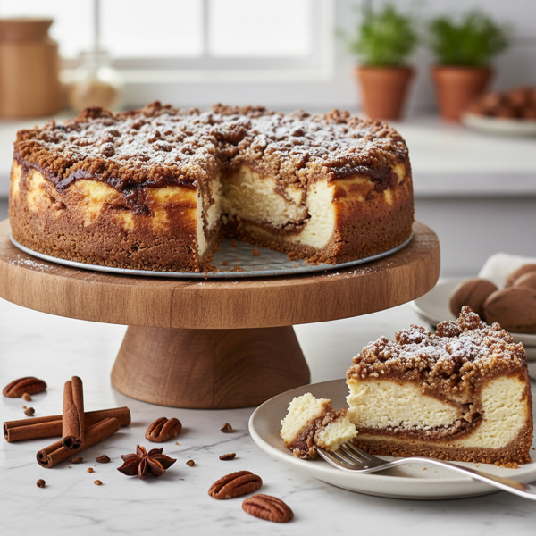 Cinnamon Swirl Streusel Cheesecake Delight recipe