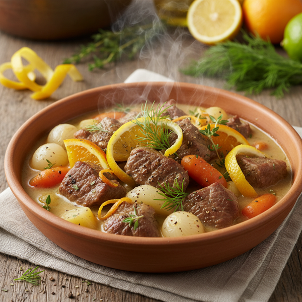 Citrus-Dill Veal Stew recipe