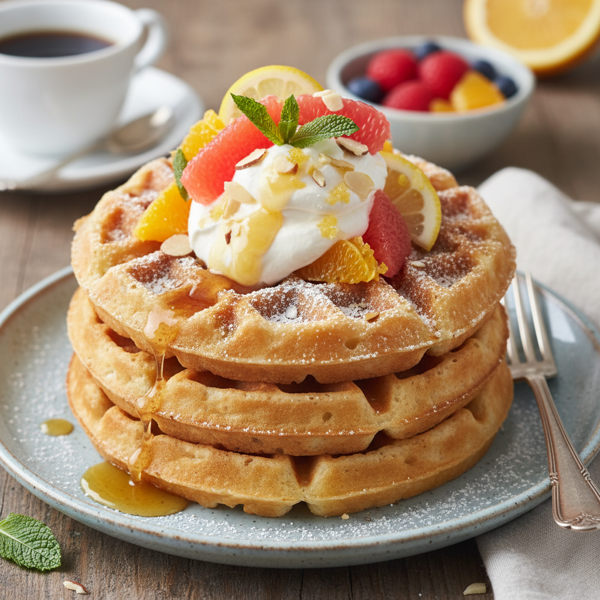 Citrus-Fluff Waffles recipe