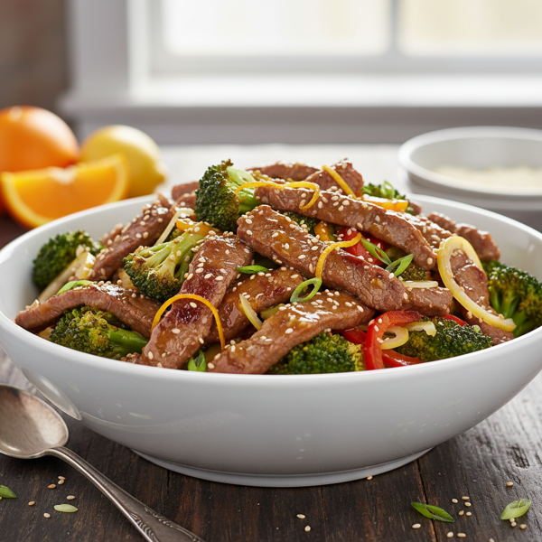 Citrus-Glazed Beef and Broccoli Stir-Fry recipe