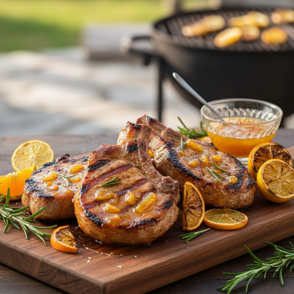Citrus-Glazed Grilled Pork Chops recipe
