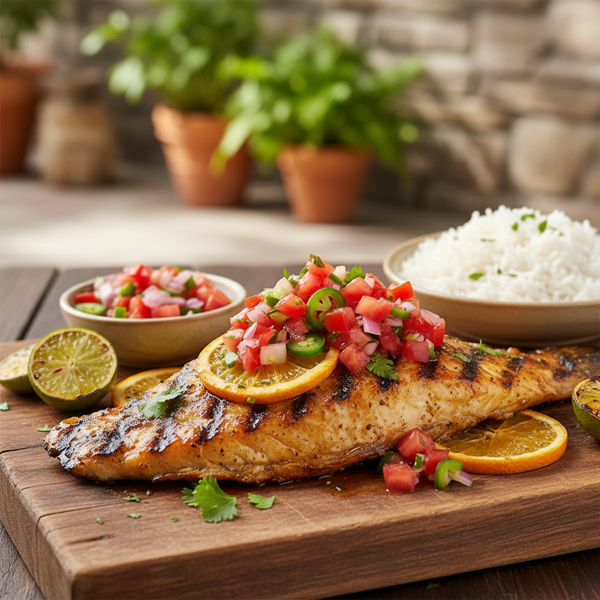 Citrus-Grilled Catfish with Fresh Tomato Salsa recipe