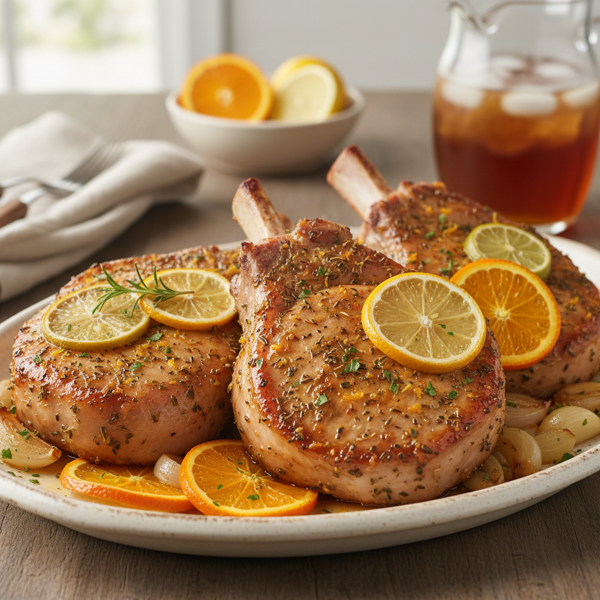 Citrus-Infused Baked Pork Chops recipe