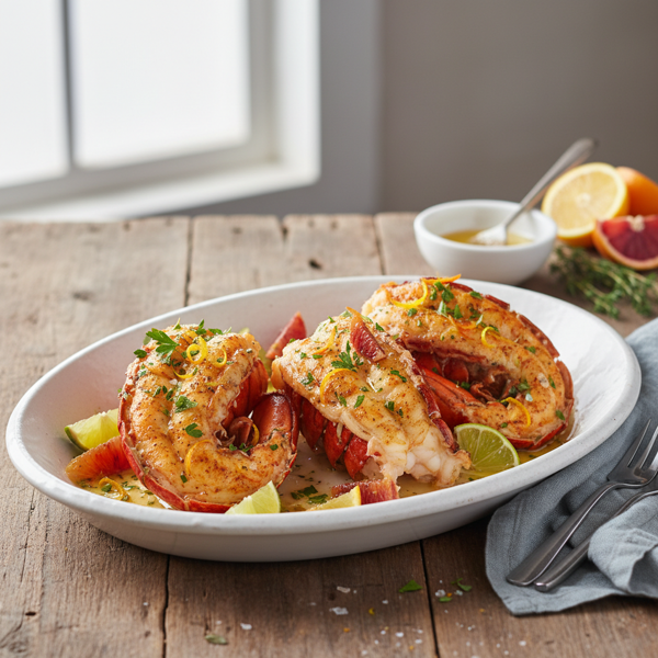 Citrus-Infused Broiled Lobster Tails recipe