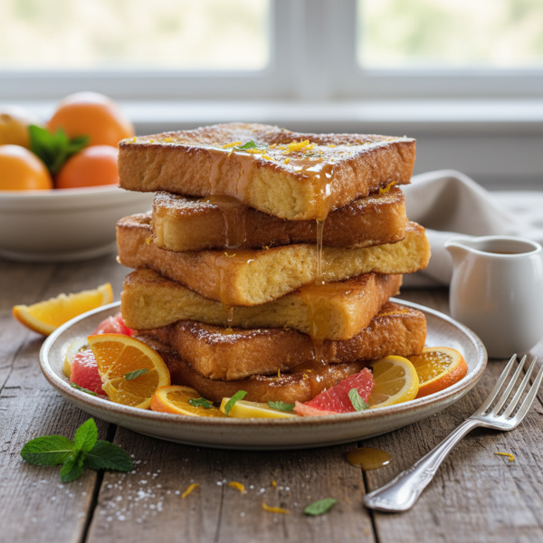 Citrus-Infused Fluffy French Toast recipe