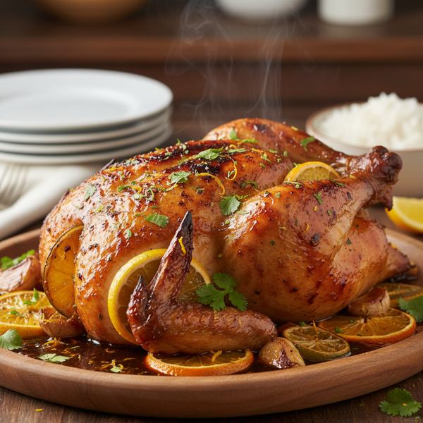 Citrus-Infused Garlic Soy Broiled Chicken recipe