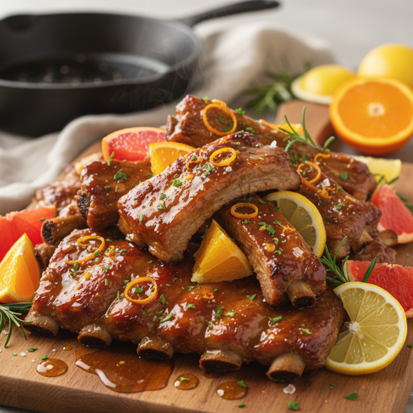 Citrus-Infused Glazed Pork Ribs recipe