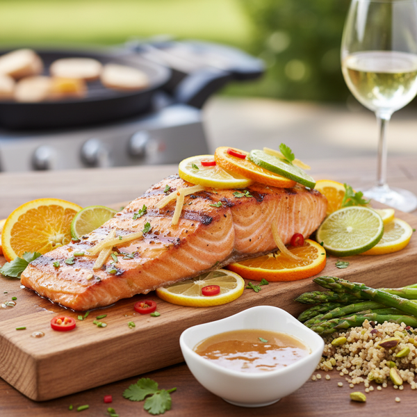 Citrus-Infused Grilled Salmon with Ginger Glaze recipe