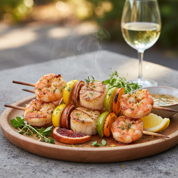 Citrus-Infused Grilled Shrimp and Scallop Kebabs recipe