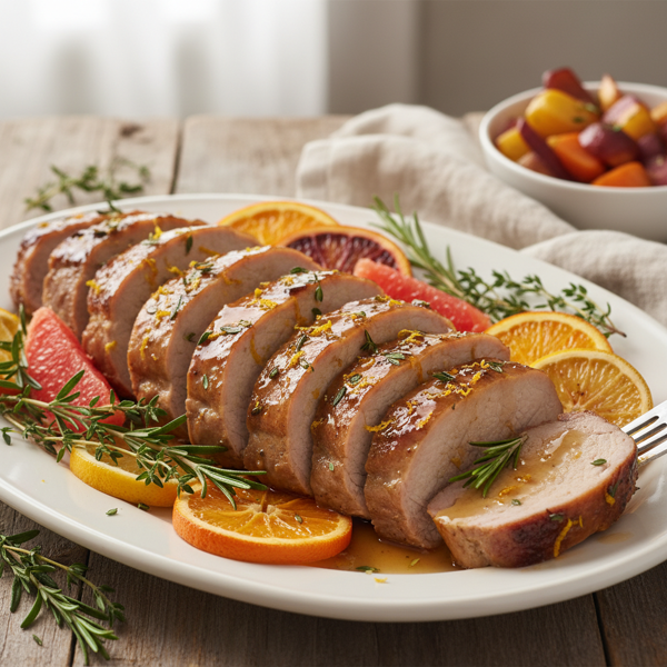 Citrus-Infused Maple-Glazed Pork Tenderloin recipe