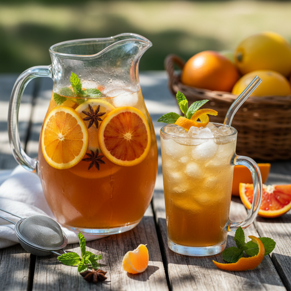 Citrus-Infused Orange Iced Tea recipe