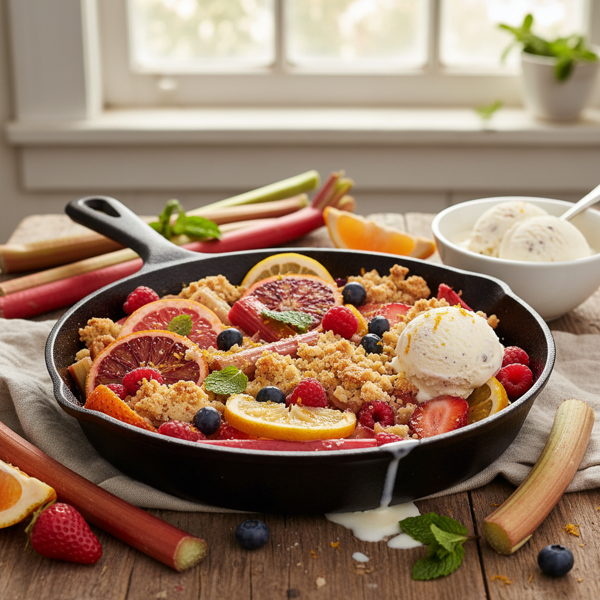 Citrus-Infused Rhubarb and Fruit Medley recipe