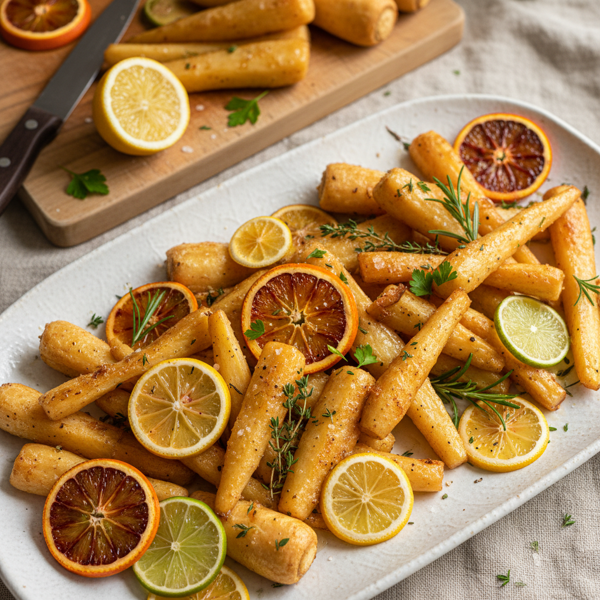 Citrus-Infused Roasted Parsnips recipe