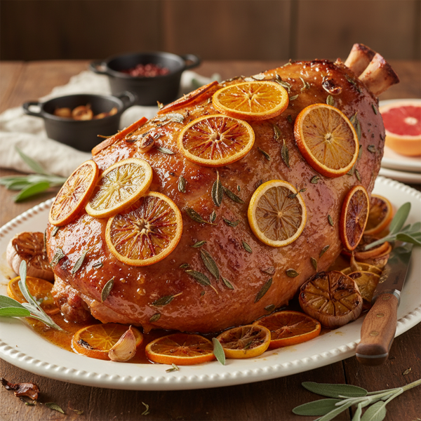 Citrus-Infused Sage Glazed Ham recipe