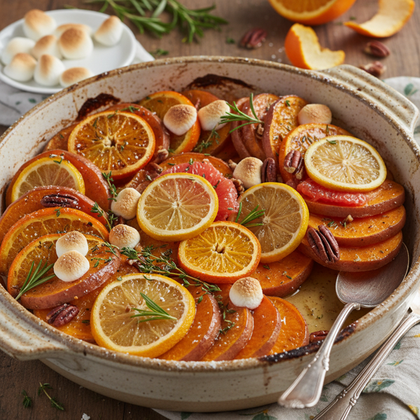 Citrus-Infused Sweet Potato Bake recipe