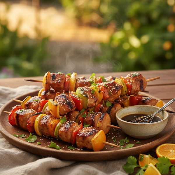 Citrus-Infused Teriyaki Chicken Skewers recipe