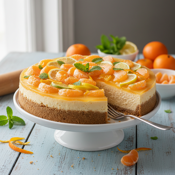 Citrus-Licious Mandarin Orange Cheesecake recipe