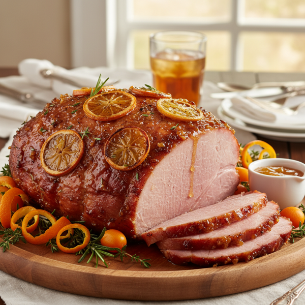 Citrus-Marmalade Glazed Smoked Ham recipe