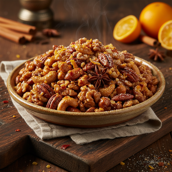 Citrus-Spiced Crunchy Candied Nuts recipe