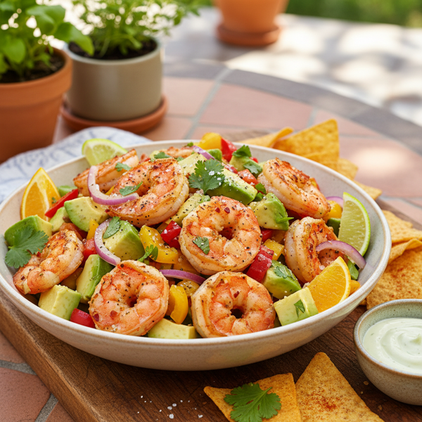 Citrus-Spiced Shrimp and Avocado Salsa recipe