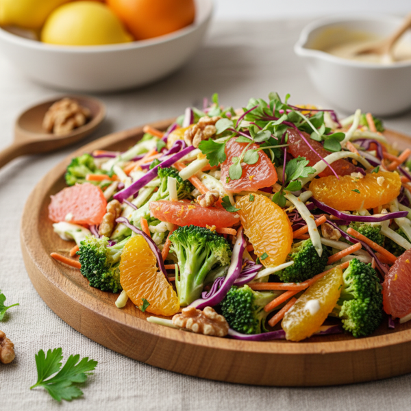 Citrus-Walnut Broccoli Slaw recipe