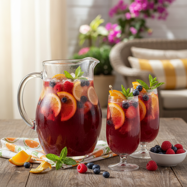 Citrus Berry Bliss Sangria (Non-Alcoholic) recipe