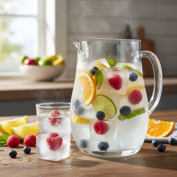 Citrus Berry Refreshing Ice Cubes recipe