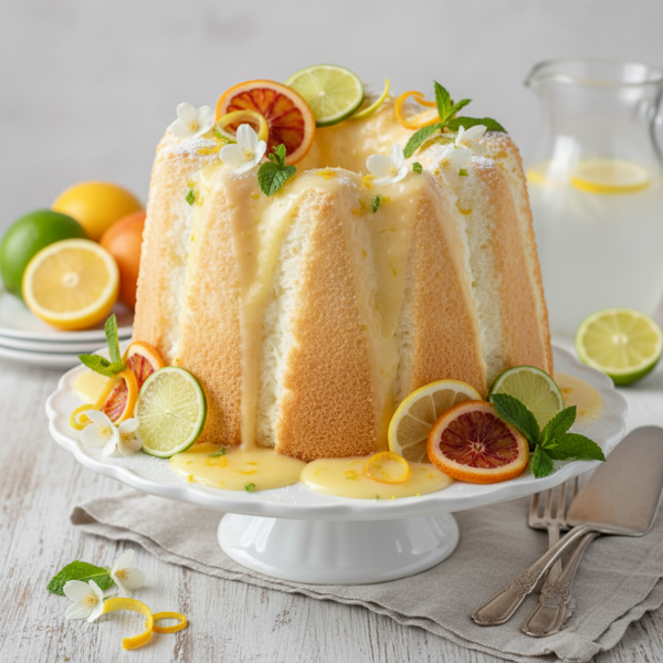 Citrus Bliss Angel Food Cake recipe
