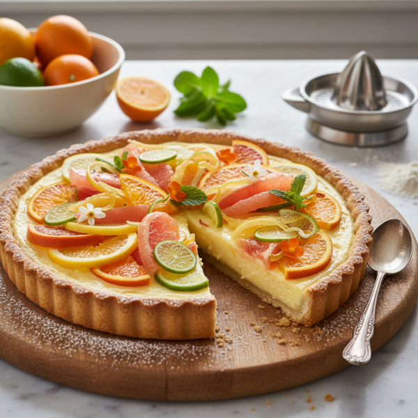 Citrus Bliss Custard Tart recipe