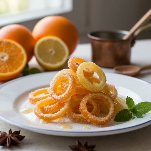 Citrus Bliss: Homemade Candied Orange and Lemon Peel recipe