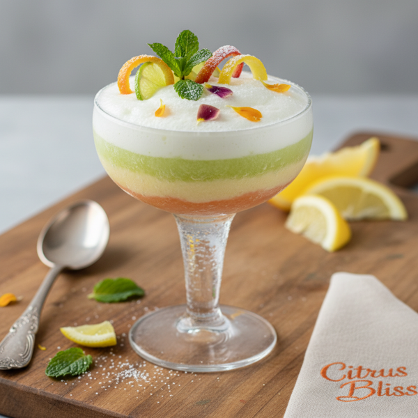 Citrus Bliss Layered Daiquiri Dessert recipe