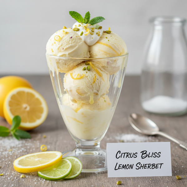 Citrus Bliss Lemon Sherbet recipe
