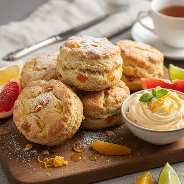 Citrus Burst Scones with Whipped Orange Butter recipe