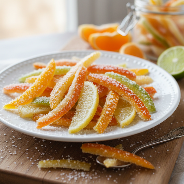 Citrus Delight: Candied Citrus Peels recipe