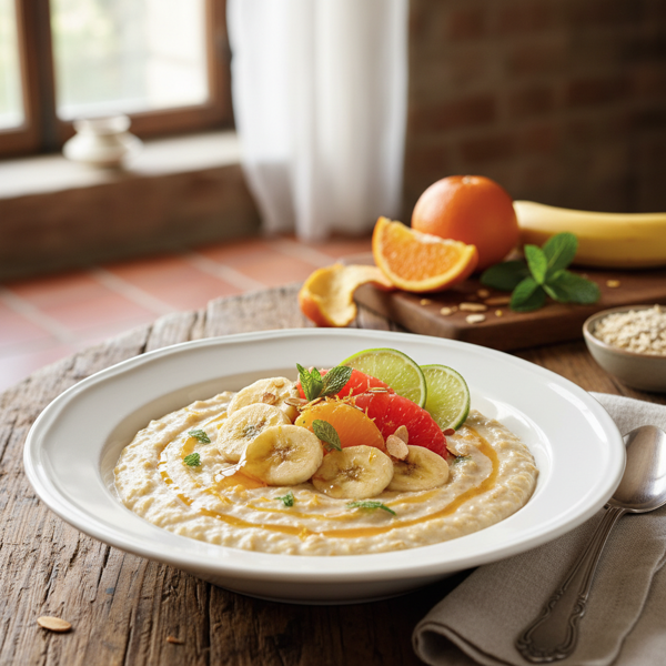Citrus Delight Oatmeal with Banana recipe