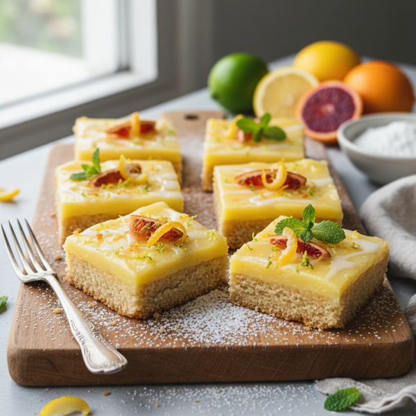 Citrus Delight Shortbread Bars recipe