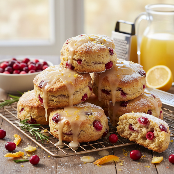 Citrus Delight Vegan Cranberry Scones recipe